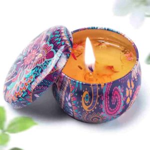Scented Candle Tin Jar – Floral & Romantic By AroCandle