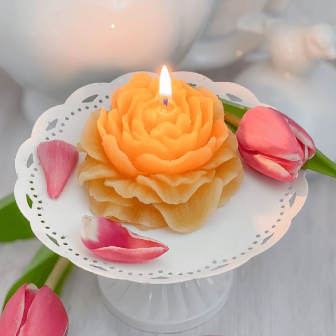 Peony Flower Candle – By AroCandle - Image 3
